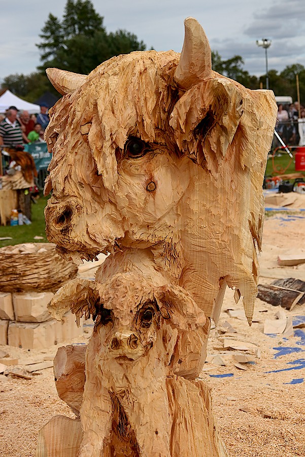 Winning Carve Highland  Cow and Calf by Lkhagvadorj Dorjsuren